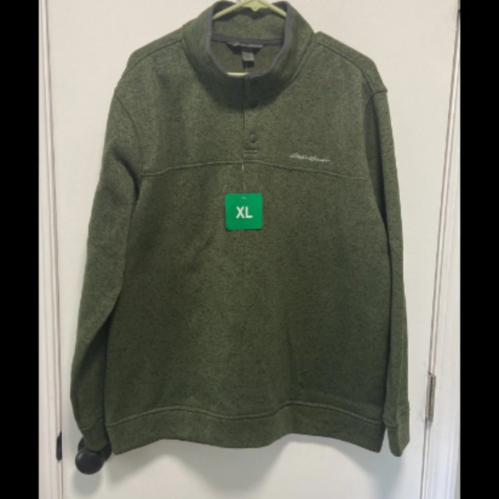 Eddie Bauer Radiator Snap From Fleece Pullover Men’s NEW Size XL